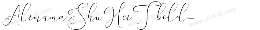 AlimamaShuHeiT bold字体转换
